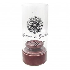 CASTIÇAL DE CERÂMICA E VIDRO