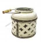 LANTERNA VAZADA DE CERÂMICA