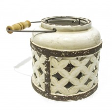 LANTERNA VAZADA DE CERÂMICA