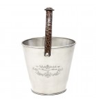 BALDE GELO METAL ALÇA COURO