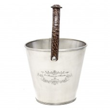 BALDE GELO METAL ALÇA COURO