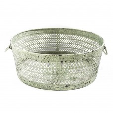 CESTO DE FERRO VAZADO COM ESPELHO 