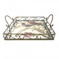 BANDEJA DE FERRO VAZADO COM ESPELHO 