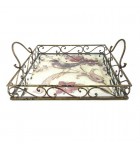 BANDEJA DE FERRO VAZADO COM ESPELHO 