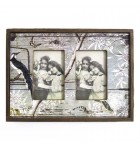 PORTA RETRATO DUPLO AZUL