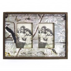 PORTA RETRATO DUPLO AZUL