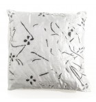 CAPA DE ALMOFADA ACETINADA BRANCO E PRETO