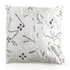 CAPA DE ALMOFADA ACETINADA BRANCO E PRETO