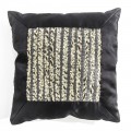 CAPA DE ALMOFADA CHUMBO E PRETO