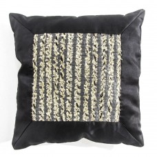 CAPA DE ALMOFADA CHUMBO E PRETO